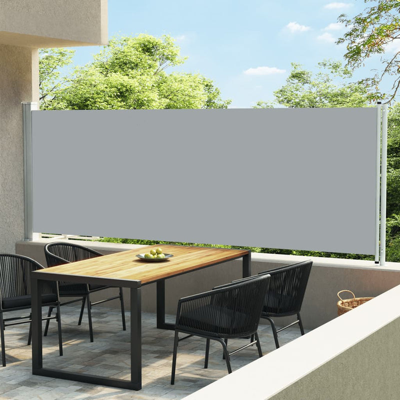 Load image into Gallery viewer, VidaXL Tuinscherm uittrekbaar 160x600 cm grijs
