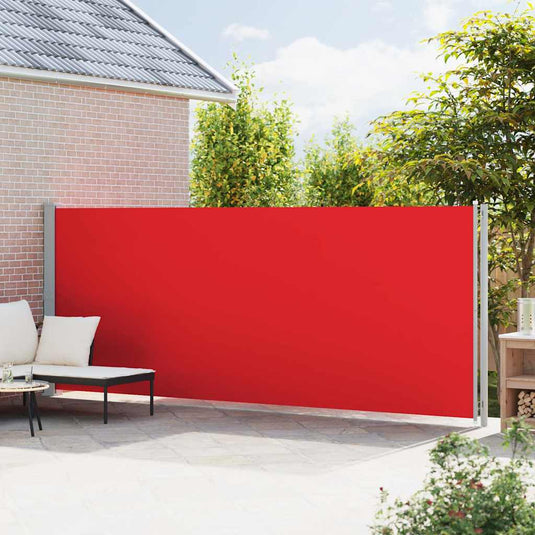 Vidaxl tuinscherm uittrekbaar 180x600 cm rood