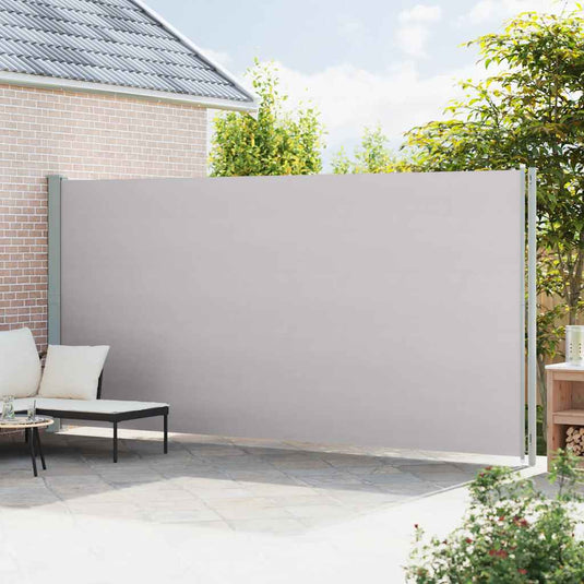 Vidaxl tuinscherm uittrekbaar 220x600 cm grijs
