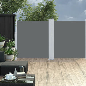 VidaXL Windscherm uittrekbaar 140x600 cm antraciet