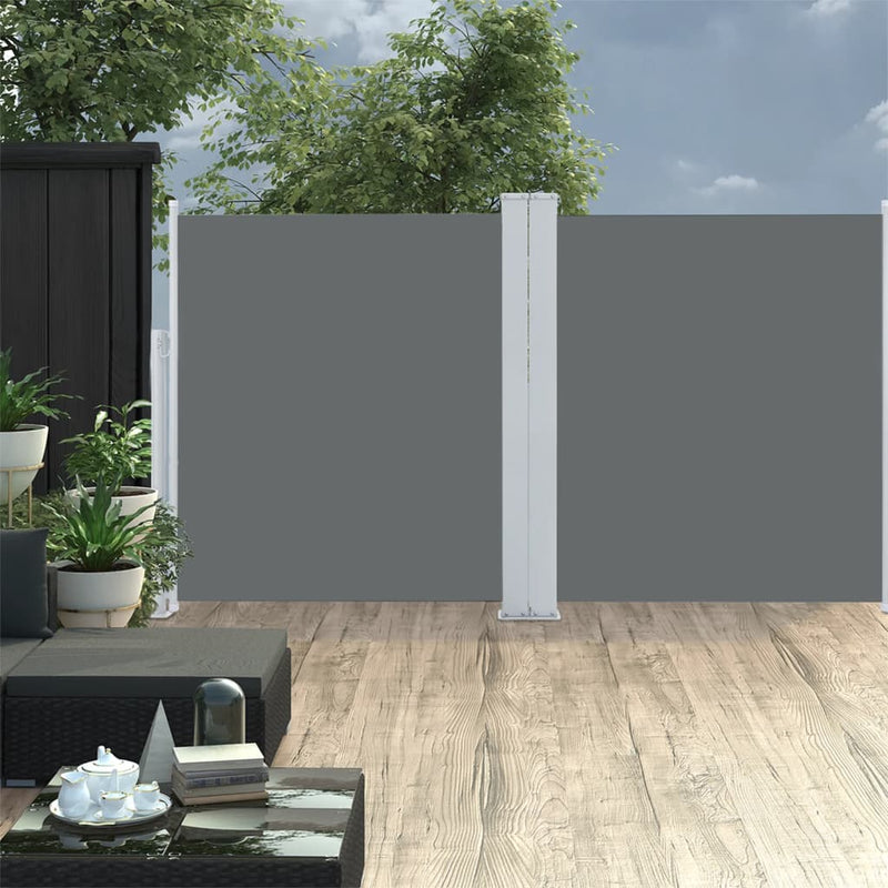 Load image into Gallery viewer, VidaXL Windscherm uittrekbaar 140x600 cm antraciet
