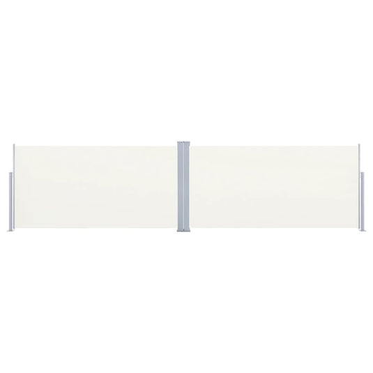 Vidaxl windscherm uittrekbaar 160x600 cm crèmekleurig