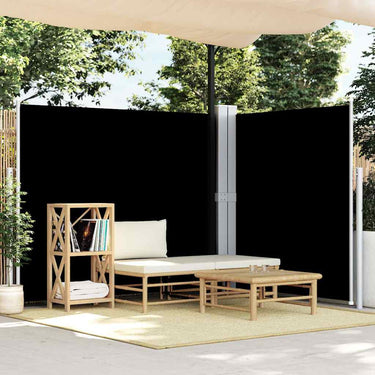 Vidaxl windscherm uittrekbaar 180x600 cm zwart