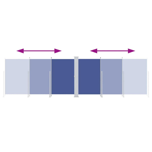 Vidaxl windscherm uittrekbaar 180x600 cm blauw