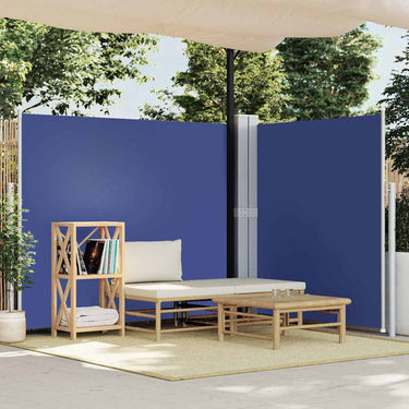 Vidaxl windscherm uittrekbaar 180x600 cm blauw