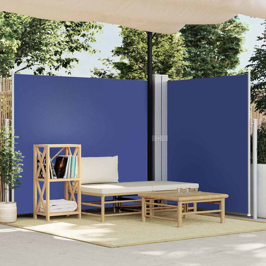 Vidaxl windscherm uittrekbaar 180x600 cm blauw