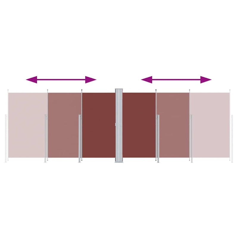 Load image into Gallery viewer, Vidaxl windscherm uittrekbaar 200x600 cm bruin
