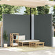 Vidaxl windscherm uittrekbaar 220x600 cm antracietkleurig