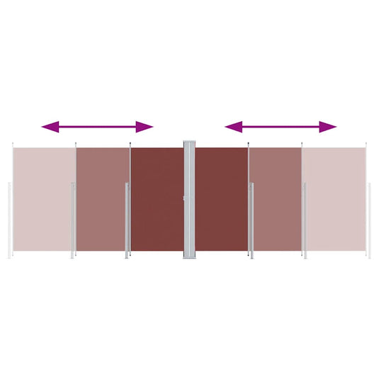Vidaxl windscherm uittrekbaar 220x600 cm bruin