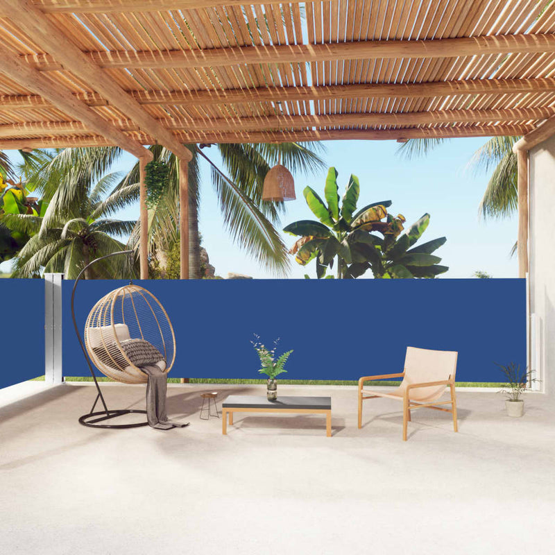 Load image into Gallery viewer, Vidaxl windscherm uittrekbaar 140x1000 cm blauw
