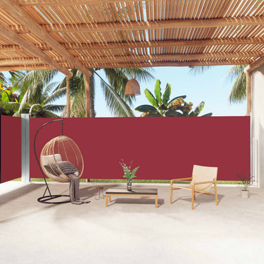 Vidaxl windscherm uittrekbaar 180x1000 cm rood