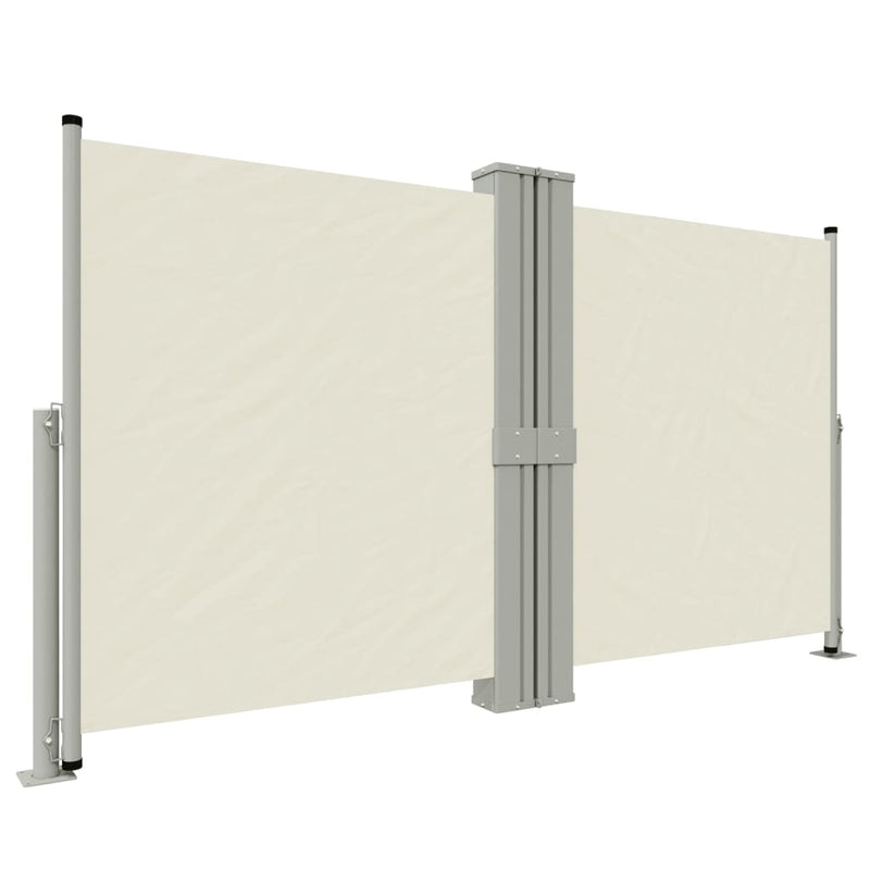 Load image into Gallery viewer, Vidaxl windscherm uittrekbaar 140x1200 cm crèmekleurig
