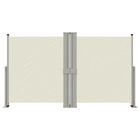 Vidaxl windscherm uittrekbaar 140x1200 cm crèmekleurig