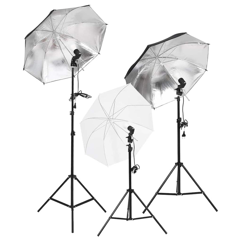 Load image into Gallery viewer, Vidaxl studioverlichtingsset met statieven en paraplu's
