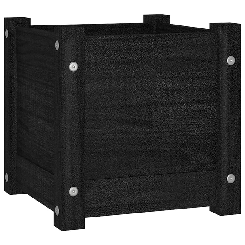 Load image into Gallery viewer, Vidaxl plantenbak 31x31x31 cm massief grenenhout zwart
