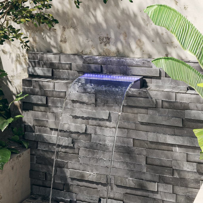 Load image into Gallery viewer, VidaXL Watervaloverlaat met RGB LED's 45 cm acryl
