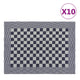 Vidaxl keukendoeken 10 st 50x70 cm katoen blauw en wit