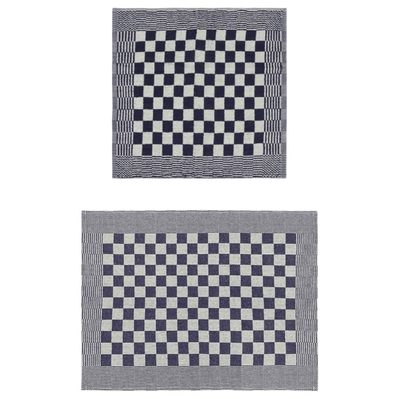 Load image into Gallery viewer, Vidaxl 10-delige keukendoekenset katoen blauw en wit
