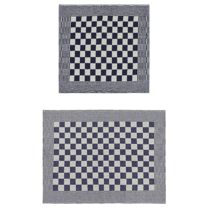 Load image into Gallery viewer, Vidaxl 50-delige keukendoekenset katoen blauw en wit
