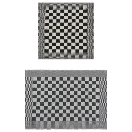 Vidaxl 20-delige keukendoekenset katoen zwart en wit