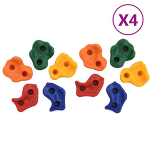 Vidaxl klimstenen 40 st met touw meerkleurig