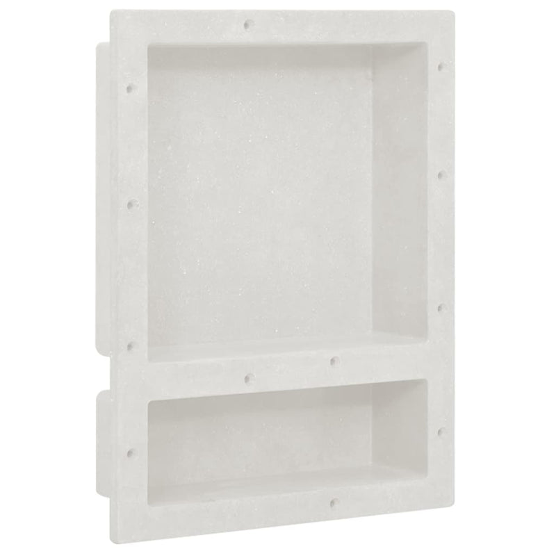 Load image into Gallery viewer, VidaXL Douchenis met 2 vakken 41x51x10 cm matwit
