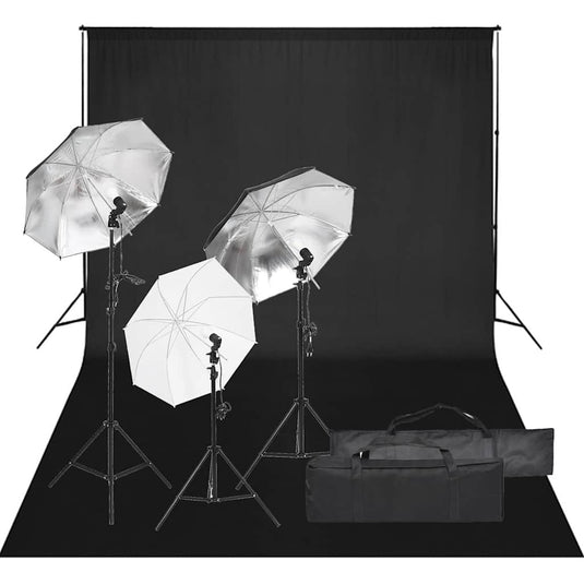 Vidaxl fotostudioset met verlichtingsset en achtergrond
