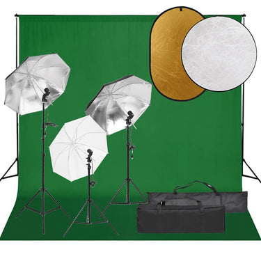 Vidaxl fotostudioset met verlichtingsset, achtergrond en reflector