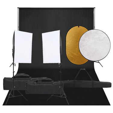 Vidaxl fotostudioset met verlichtingsset, achtergrond en reflector