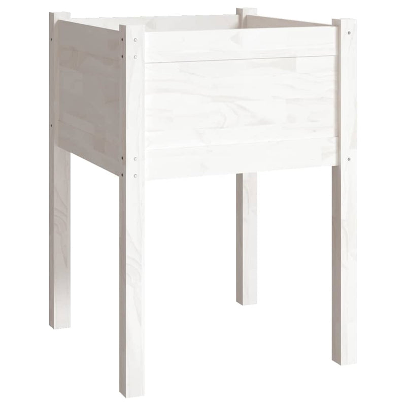 Load image into Gallery viewer, Vidaxl plantenbak 50x50x70 cm massief grenenhout wit
