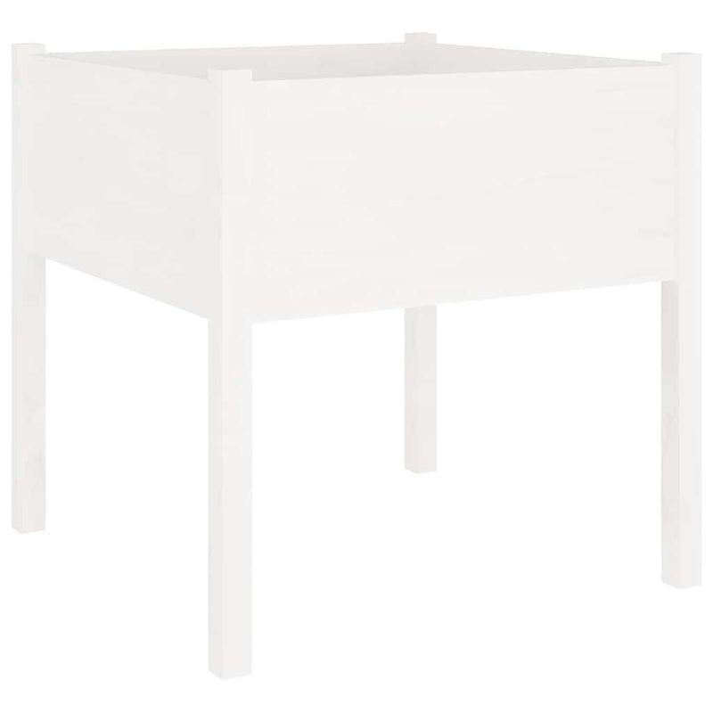 Load image into Gallery viewer, Vidaxl plantenbak 70x70x70 cm massief grenenhout wit

