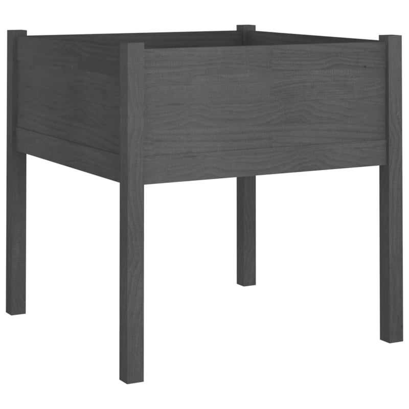 Load image into Gallery viewer, Vidaxl plantenbak 70x70x70 cm massief grenenhout grijs
