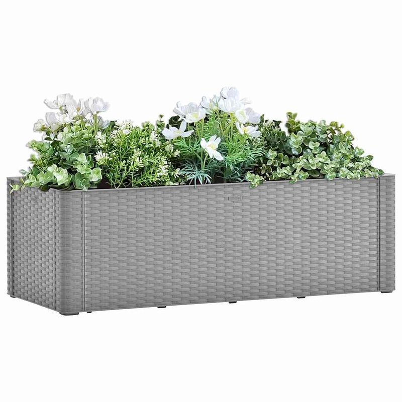 Load image into Gallery viewer, Vidaxl plantenbak verhoogd met bewateringssysteem 100x43x33 cm grijs
