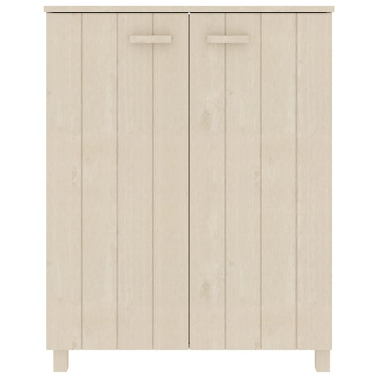 Vidaxl schoenenkast hamar 85x40x108 cm massief grenenhout honingbruin