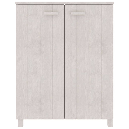 Vidaxl schoenenkast hamar 85x40x108 cm massief grenenhout wit