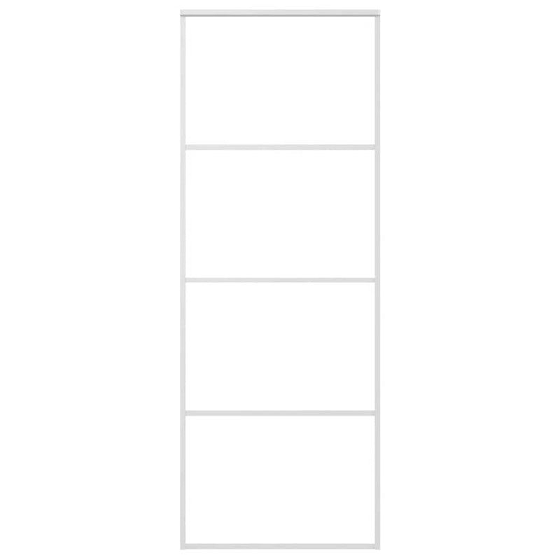 Load image into Gallery viewer, Vidaxl schuifdeur 76x205 cm esg-glas en aluminium wit
