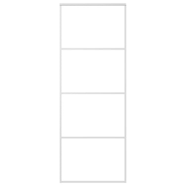 Vidaxl schuifdeur 76x205 cm mat esg-glas en aluminium wit