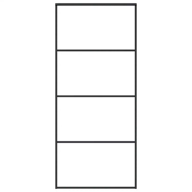Vidaxl schuifdeur 90x205 cm mat esg-glas en aluminium zwart