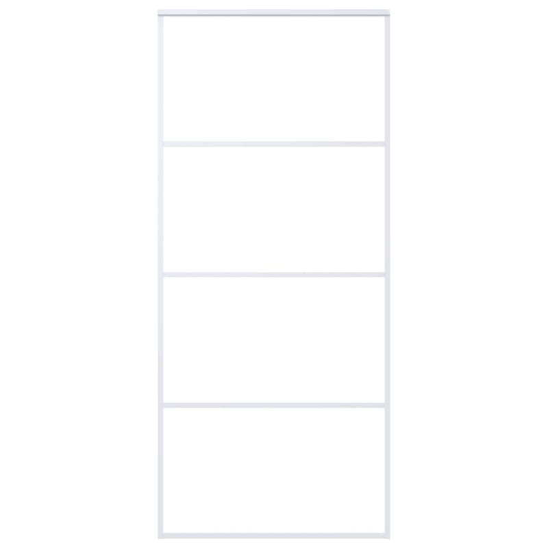 Load image into Gallery viewer, Vidaxl schuifdeur 90x205 cm esg-glas en aluminium wit
