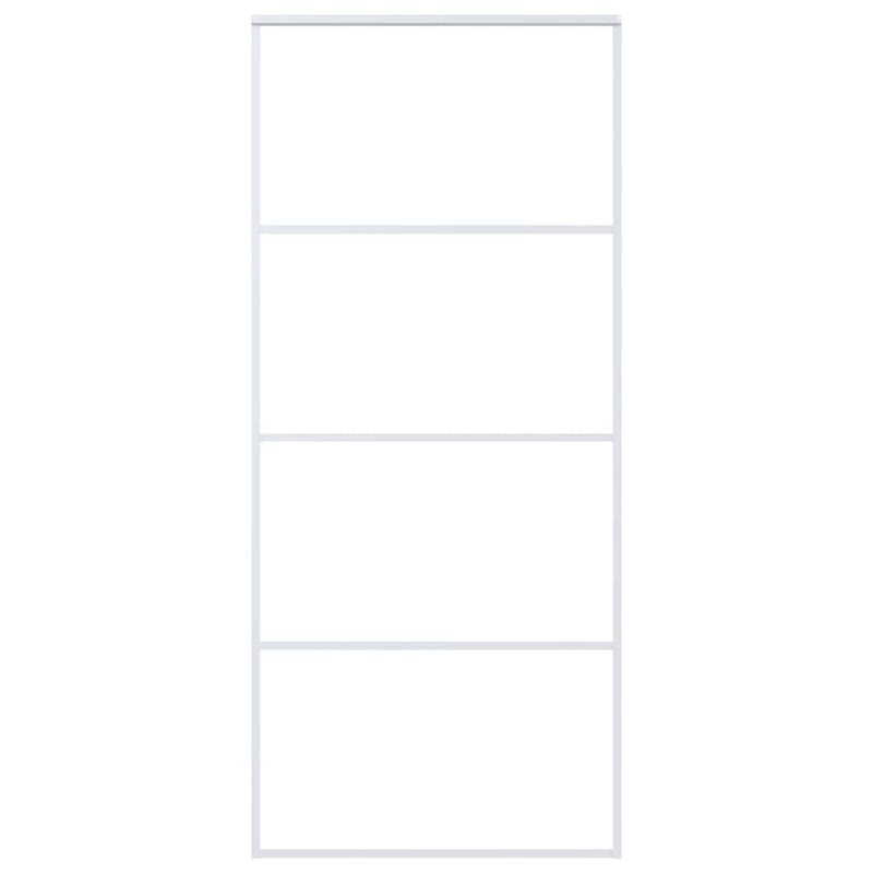 Load image into Gallery viewer, Vidaxl schuifdeur 90x205 cm mat esg-glas en aluminium wit
