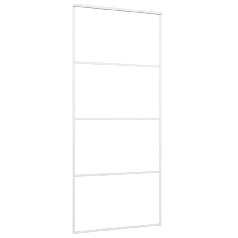 Load image into Gallery viewer, Vidaxl schuifdeur 90x205 cm mat esg-glas en aluminium wit
