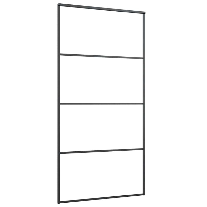 Load image into Gallery viewer, Vidaxl schuifdeur 102,5x205 cm mat esg-glas en aluminium zwart
