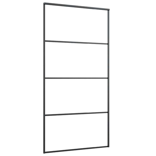 Vidaxl schuifdeur 102,5x205 cm mat esg-glas en aluminium zwart