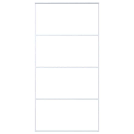 Vidaxl schuifdeur 102,5x205 cm esg-glas en aluminium wit