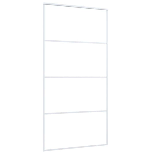 Vidaxl schuifdeur 102,5x205 cm esg-glas en aluminium wit