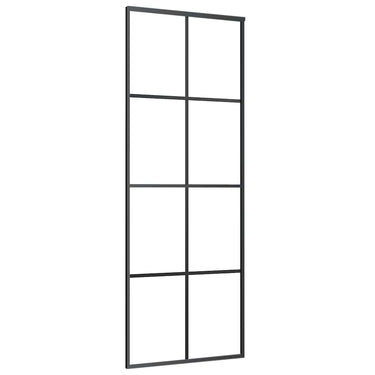 Vidaxl schuifdeur 76x205 cm esg-glas en aluminium zwart