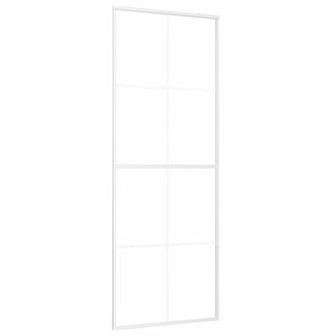 Vidaxl schuifdeur 76x205 cm esg-glas en aluminium wit