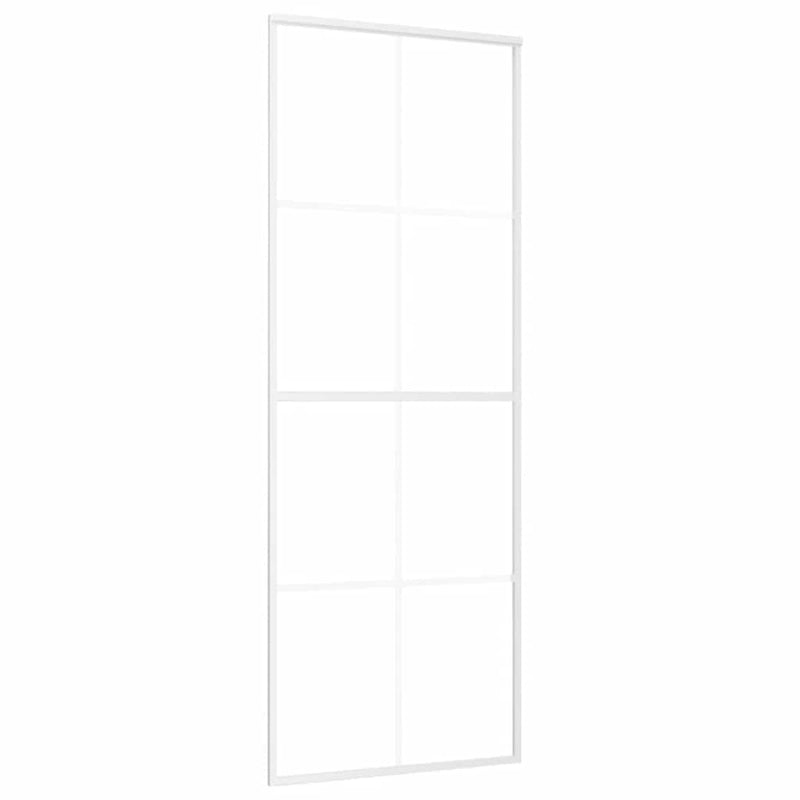 Load image into Gallery viewer, Vidaxl schuifdeur 76x205 cm esg-glas en aluminium wit
