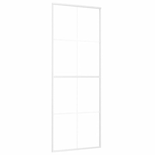 Vidaxl schuifdeur 76x205 cm esg-glas en aluminium wit