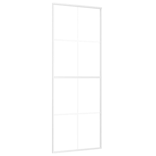 Vidaxl schuifdeur 76x205 cm mat esg-glas en aluminium wit